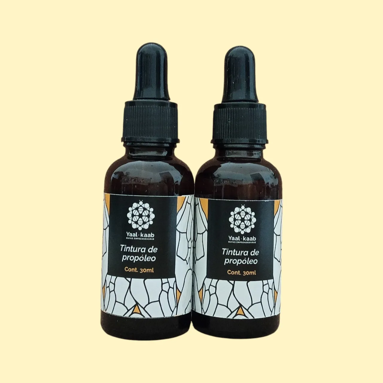 Tintura de propóleo de melipona, Vidrio ámbar 30 ml.