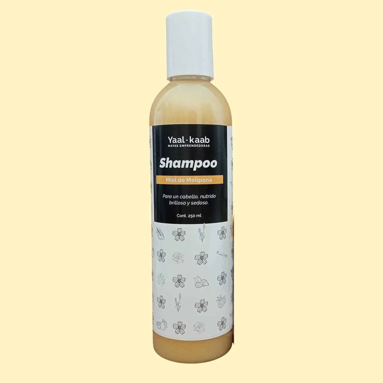 Shampoo liquido con miel melipona 250 ml.