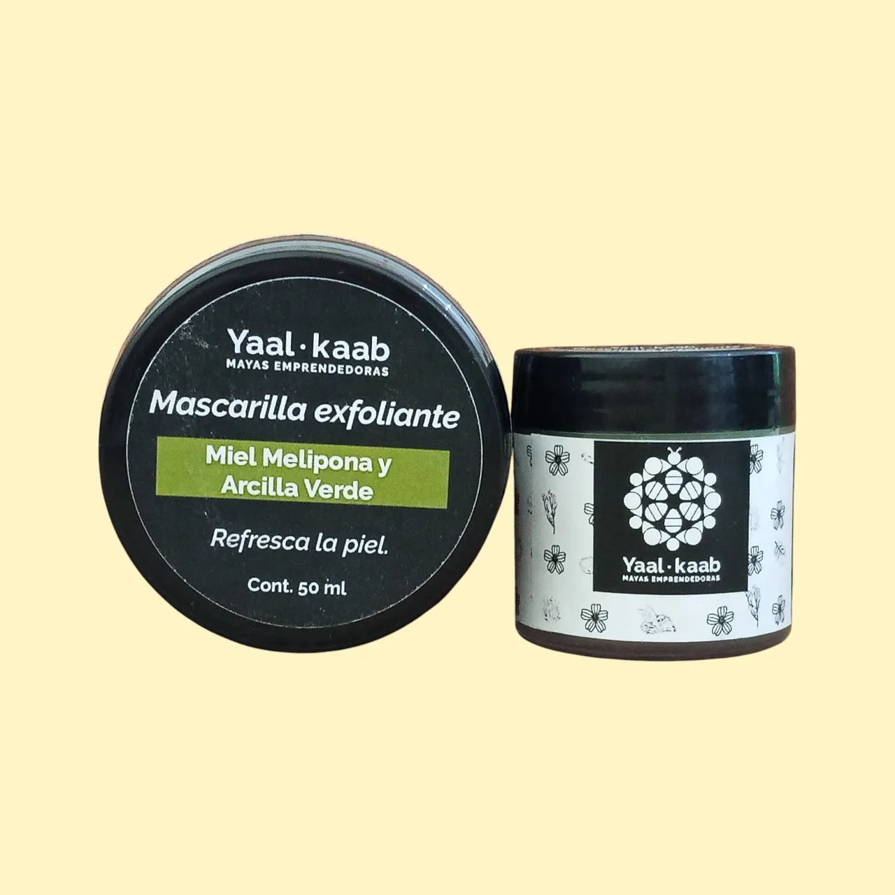Mascarilla facial: miel melipona y arcilla verde, 50 g.