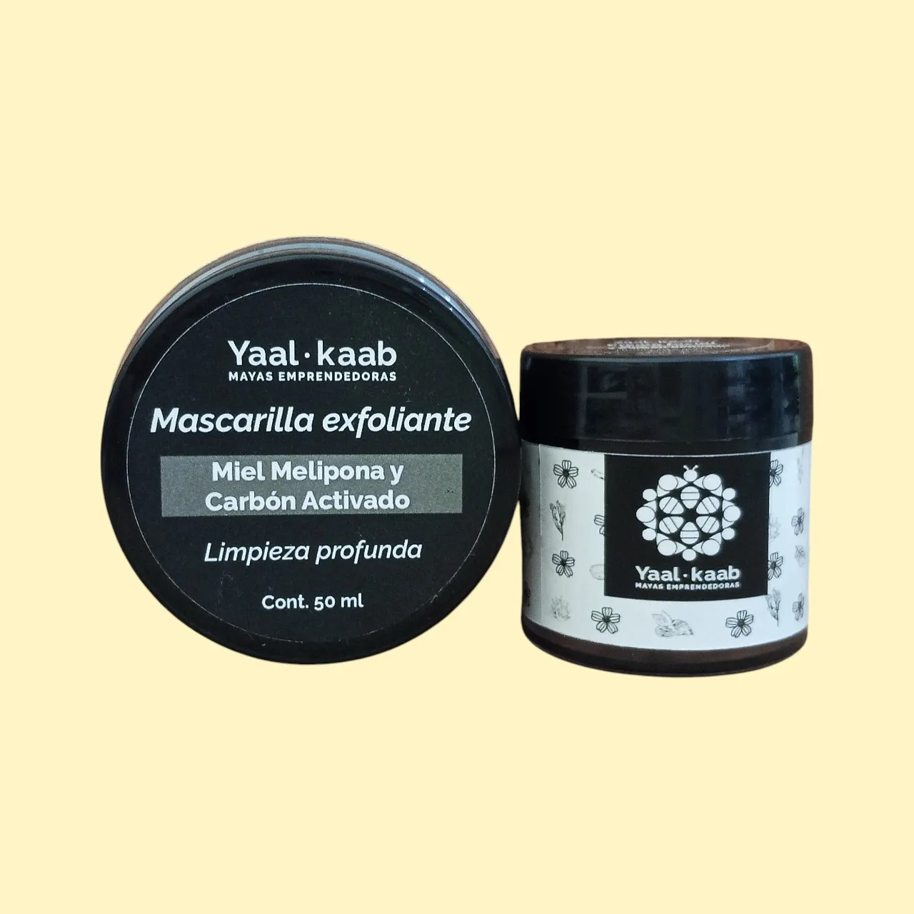 Mascarilla facial: miel melipona y carbón activado, 30 g.