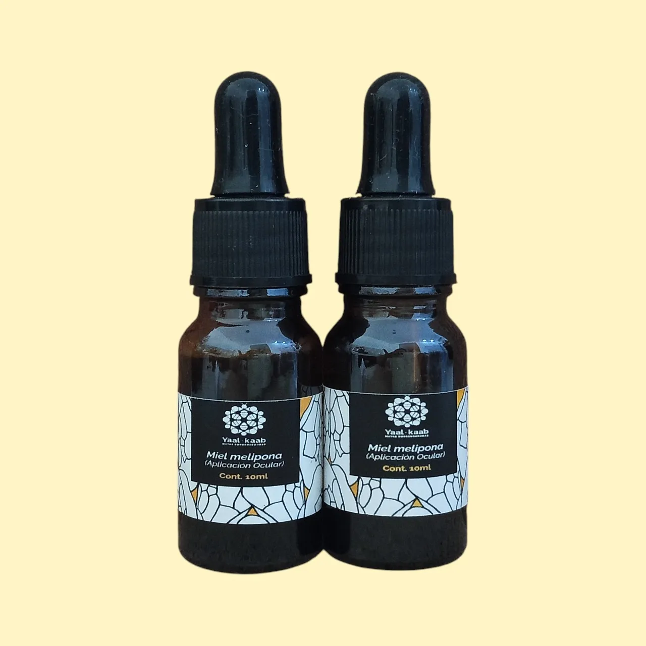 Miel ocular pura de melipona, Vidrio ámbar 10 ml.